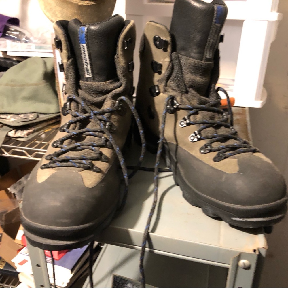 Montrail hiking boots.